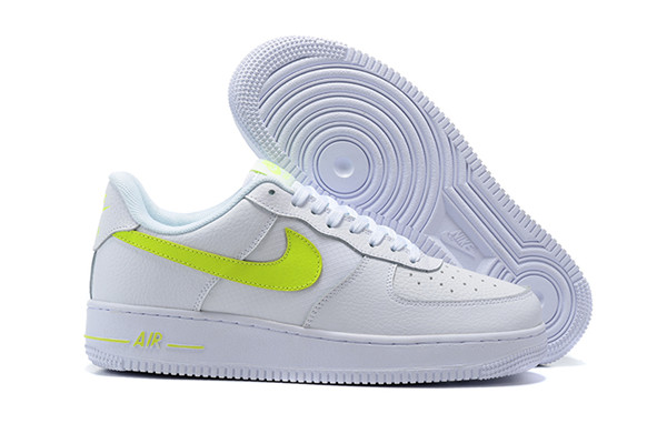 Women's Air Force 1 Low Top White/Green Shoes 100